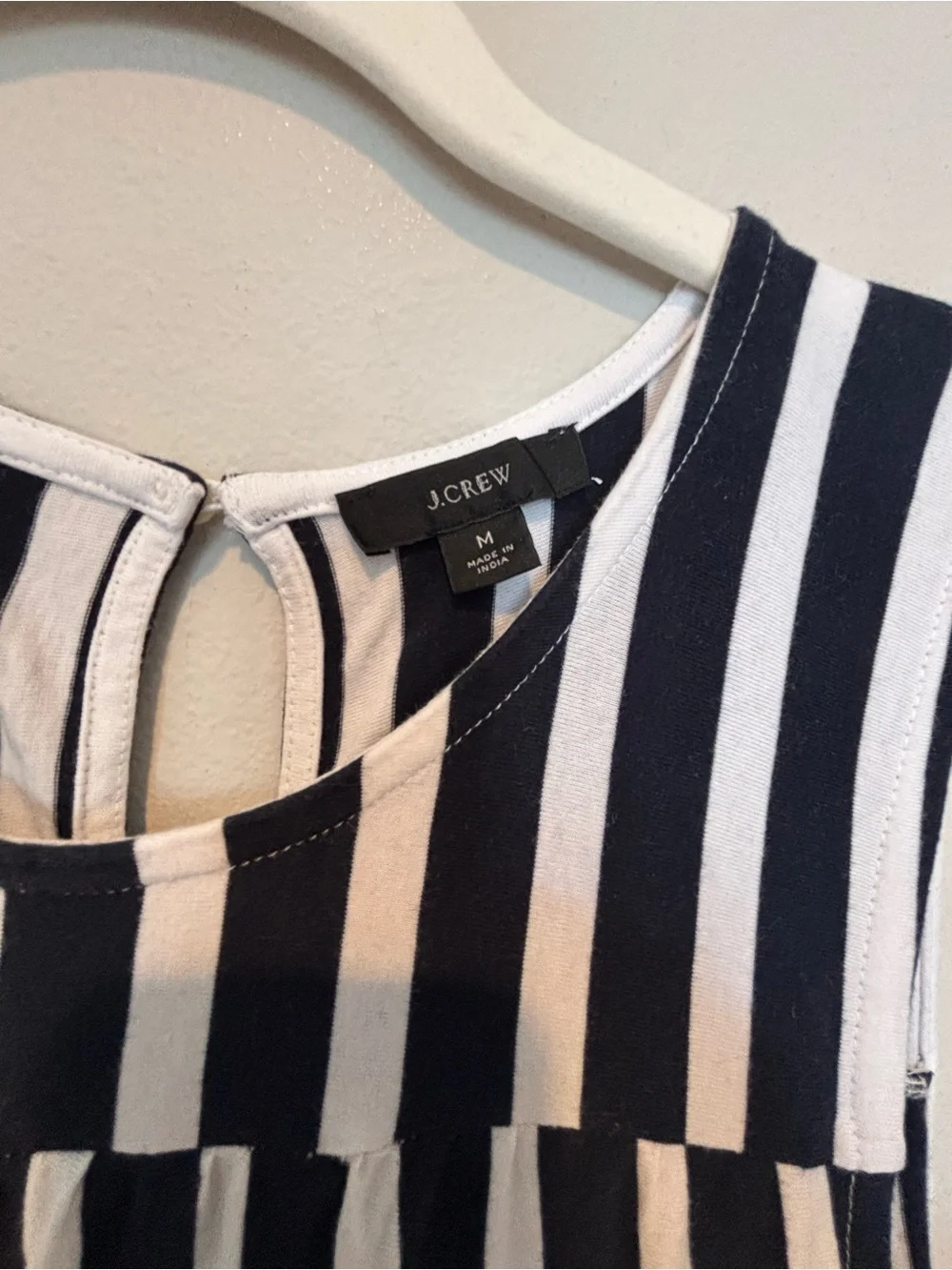 J. Crew Black and White Striped Maxi Dress
